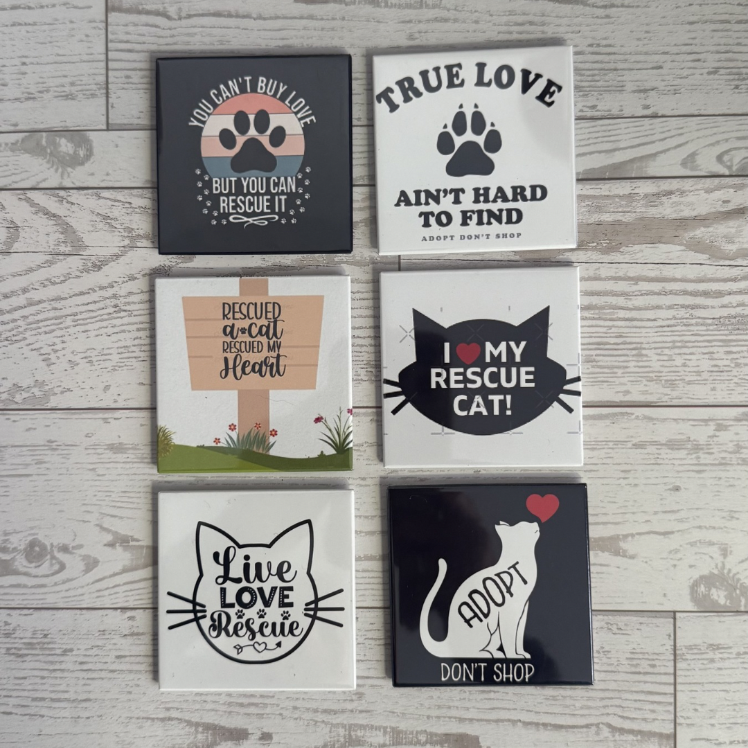 Rescue Magnet 6 Pack | 50% Donated to Justin Bartlett Animal Rescue
