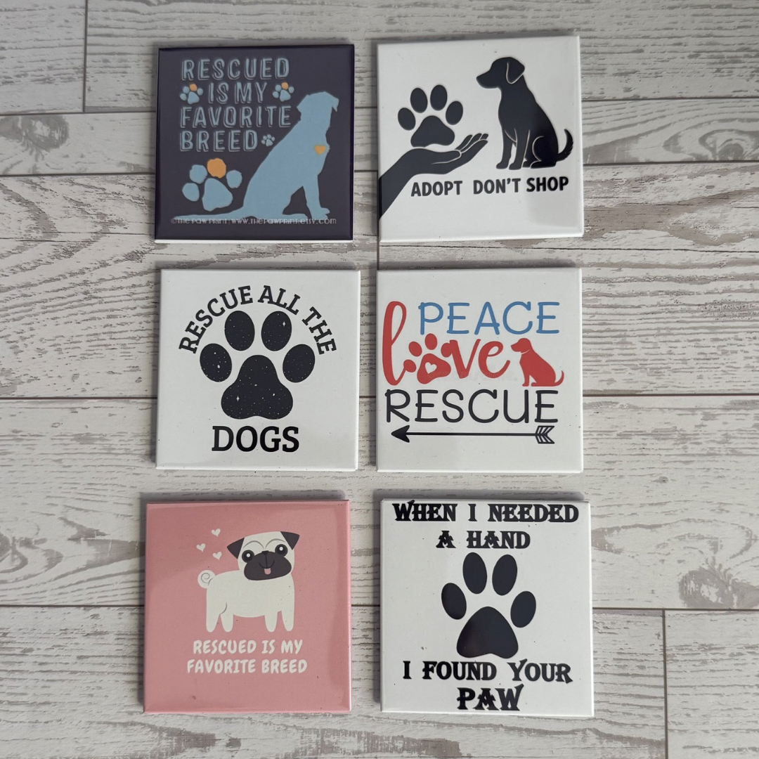Rescue Magnet 6 Pack | 50% Donated to Justin Bartlett Animal Rescue